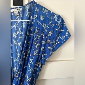 Amuse Society Blue Maxi Wrap Dress